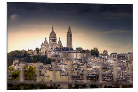 Alubild Blick auf die Sacré-Cœur, Montmartre-Hügel