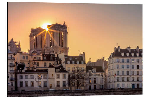 Alubild Sonnenlicht über Paris