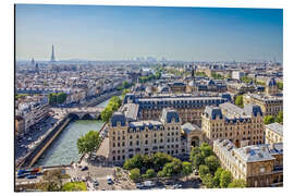 Alubild Ausblick auf das sonnige Paris