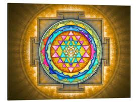 Galleriprint Sri Yantra Mandala - Energizing Yellow Glow