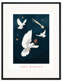 Gerahmter Kunstdruck Love &amp; Peace