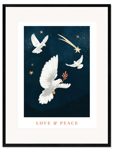 Framed art print Love & Peace