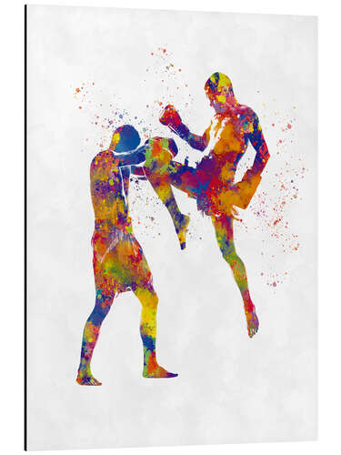 Aluminium print Boxing fight VII