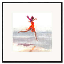 Framed art print Ease on The Beach