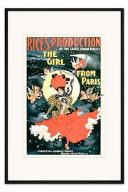 Gerahmter Kunstdruck Rice' Inszenierung von "Das Mädchen aus Paris"