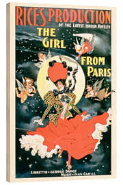 Trätavla Rice&#039;s Production of &quot;The Girl from Paris&quot;