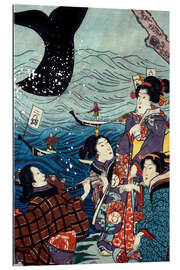 Gallery print The Flourishing of Seven Coasts with Big Fish (Nana ura tairyō hanjō no zu), 1853