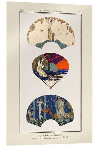 Akryylilasitaulu Éventail, Journal des Dames et des Modes, 1912