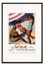 Gerahmter Kunstdruck Bademode von Swan