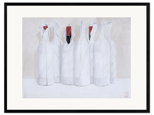 Framed art print Wrapped bottles III, 2003