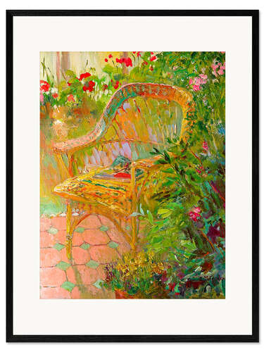 Impression artistique encadrée Wicker Chair, 2000