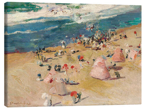 Canvas print Beach at Biarritz