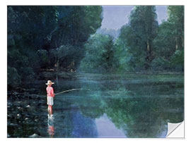 Muursticker Child Fishing, 1989