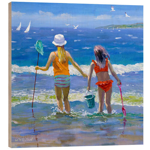 Tableau en bois Gone Fishing