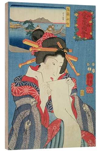 Wood print A Jelly fish and a Woman Preparing to Write a Letter, 1852