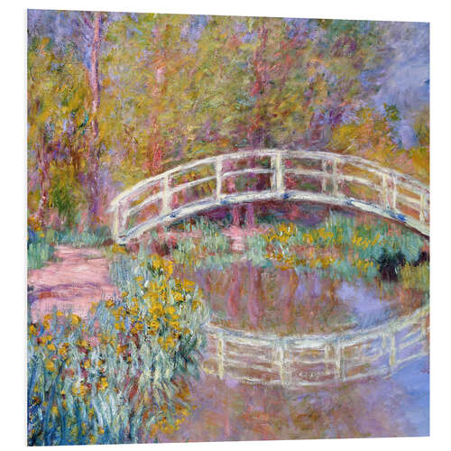 Hartschaumbild Brücke in Monets Garten, 1895