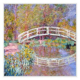 Reprodução  Bridge in Monet&#039;s Garden, 1895 - Claude Monet