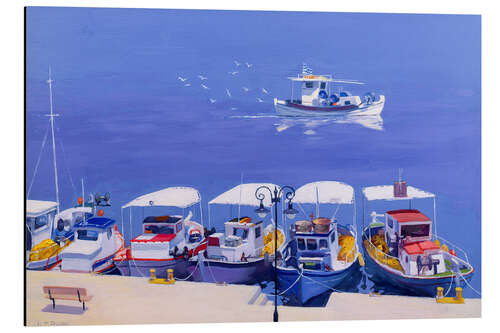 Aluminium print Greek Fishing Boats