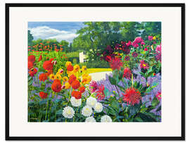 Gerahmter Kunstdruck Garten und Haus
