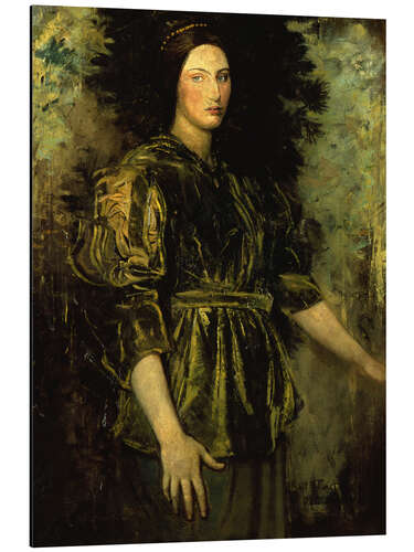 Cuadro de aluminio Woman in Green Velvet, 1918