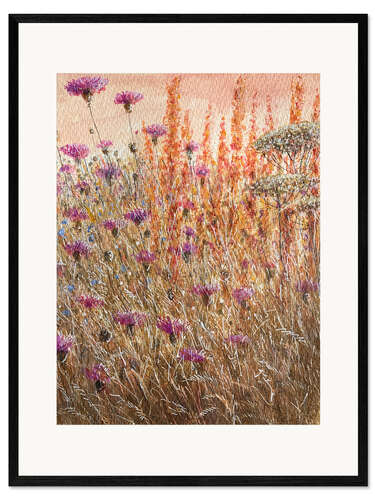 Kehystetty taidepainatus Scabious & Docks