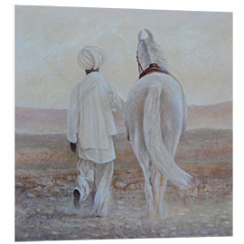 Foam board print Rabari and white horse