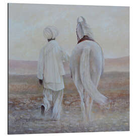 Magnettafel Rabari und weißes Pferd