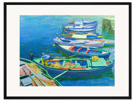 Gerahmter Kunstdruck Fischerboote