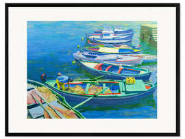 Innrammet kunsttrykk Fishing Boats