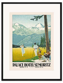 Gerahmter Kunstdruck Grand Hotel Palace in St. Moritz, 1921