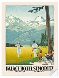 Wandsticker Grand Hotel Palace in St. Moritz, 1921