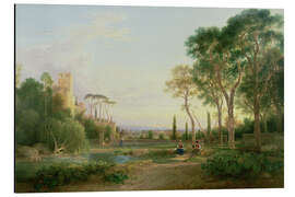 Magnettafel Ausgedehnte Gartenszene in der Bucht von Neapel