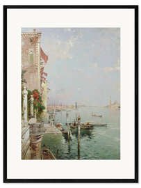 Ingelijste kunstdruk View from the Zattere with San Giorgio Maggiore