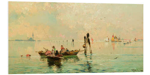 Foam board print Fishing boats in the Venice Lagoon