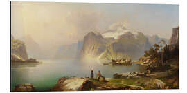 Aluminium print Lake Lucerne with a view of the Uri Rotstock