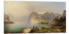 Foam board print Lake Lucerne with a view of the Uri Rotstock