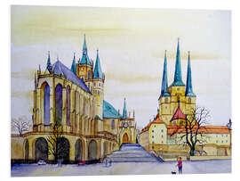 Foam board print Cathedral in Erfurt, Germany