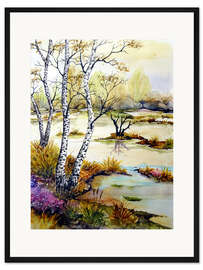 Gerahmter Kunstdruck Moorlandschaft