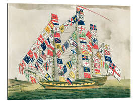 Gallery print A King&#039;s Ship dressed with the colours of different nations, 1794