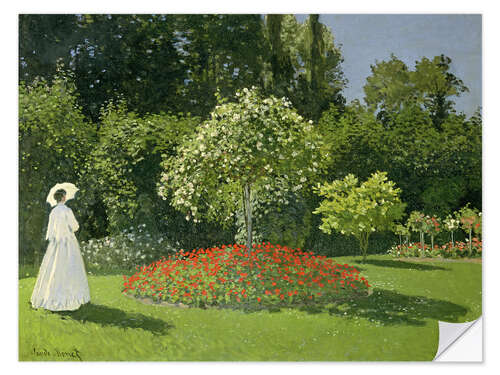 Wandsticker Jeanne-Marguerite Lecadre im Garten, 1866