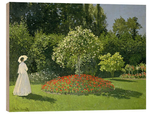 Trätavla Jeanne-Marguerite Lecadre in the Garden, 1866