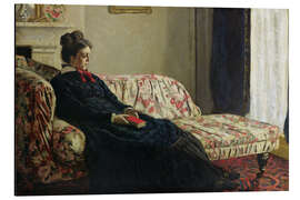 Cuadro de aluminio Meditation, or Madame Monet on the Sofa, c. 1871