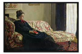 Gerahmter Kunstdruck Meditation, oder Madame Monet auf dem Sofa, ca. 1871