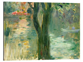 Tableau en aluminium Sunset over the Lake, Bois de Boulogne, 1894