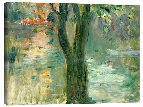 Leinwandbild Sonnenuntergang über dem See, Bois de Boulogne, 1894