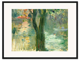 Gerahmter Kunstdruck Sonnenuntergang über dem See, Bois de Boulogne, 1894