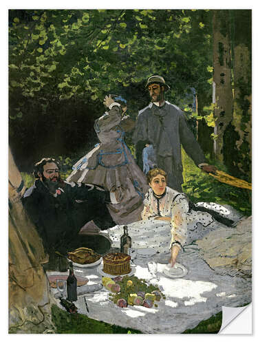 Sticker mural Le Déjeuner sur l'herbe, 1865