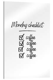 Cuadro de plexi-alu Monday Coffee Checklist