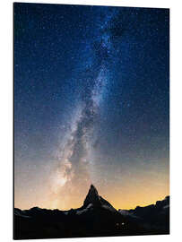 Aluminium print Matterhorn under the Milky Way