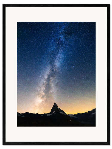 Framed art print Matterhorn under the Milky Way